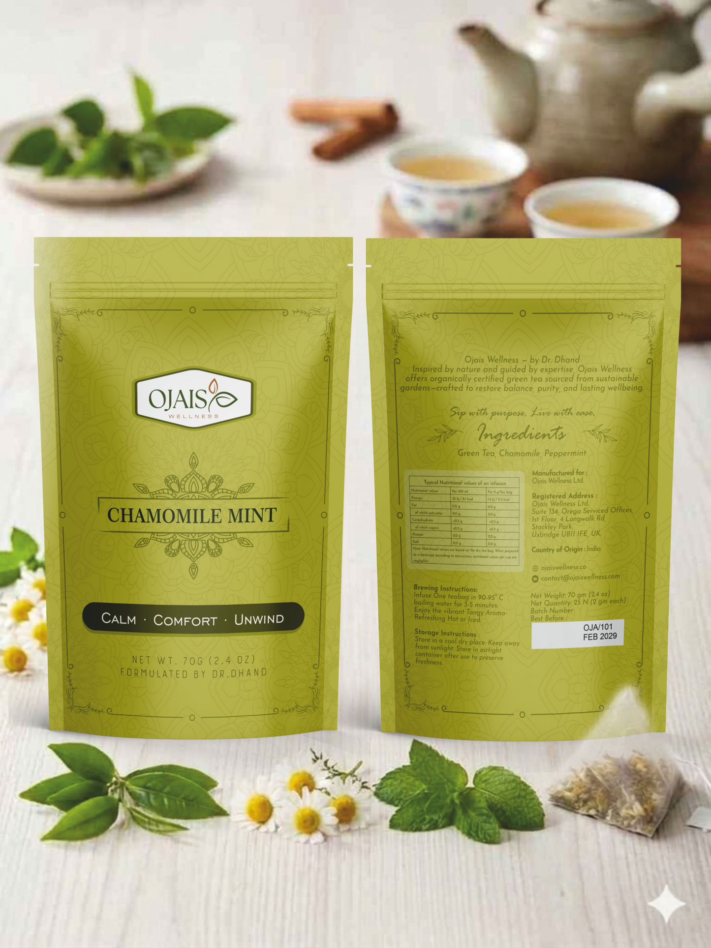 Chamomile Mint Green Teabags