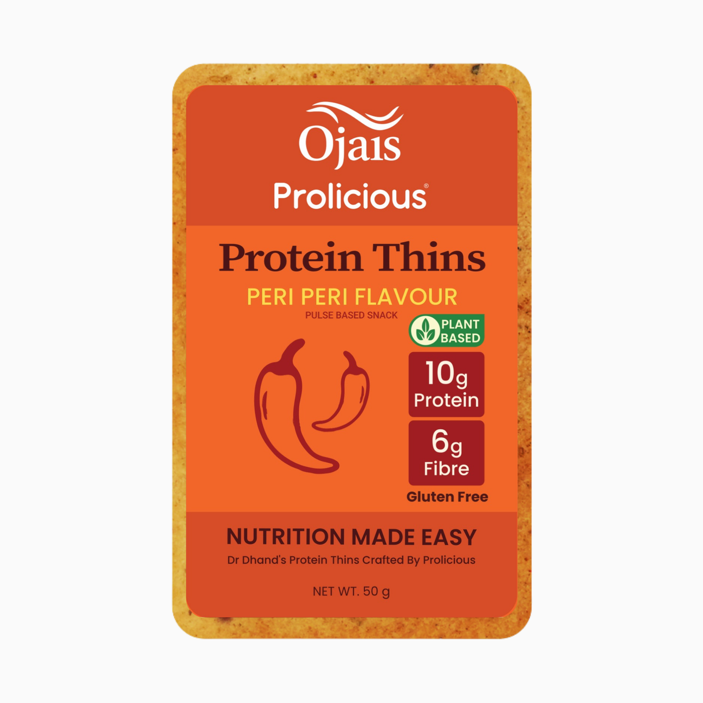 PROTEIN THINS CREAM & ONION AND PERI PERI [GLUTEN-FREE]- 6 PACKETS