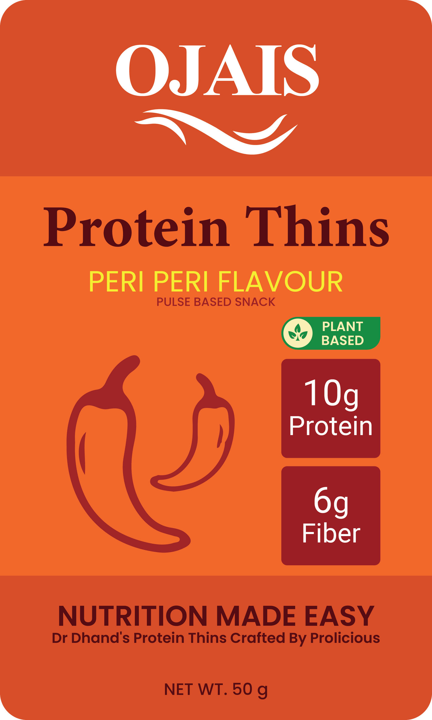 PROTEIN THINS CREAM & ONION AND PERI PERI [GLUTEN-FREE]- 6 PACKETS