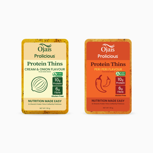 PROTEIN THINS CREAM & ONION AND PERI PERI [GLUTEN-FREE]- 6 PACKETS
